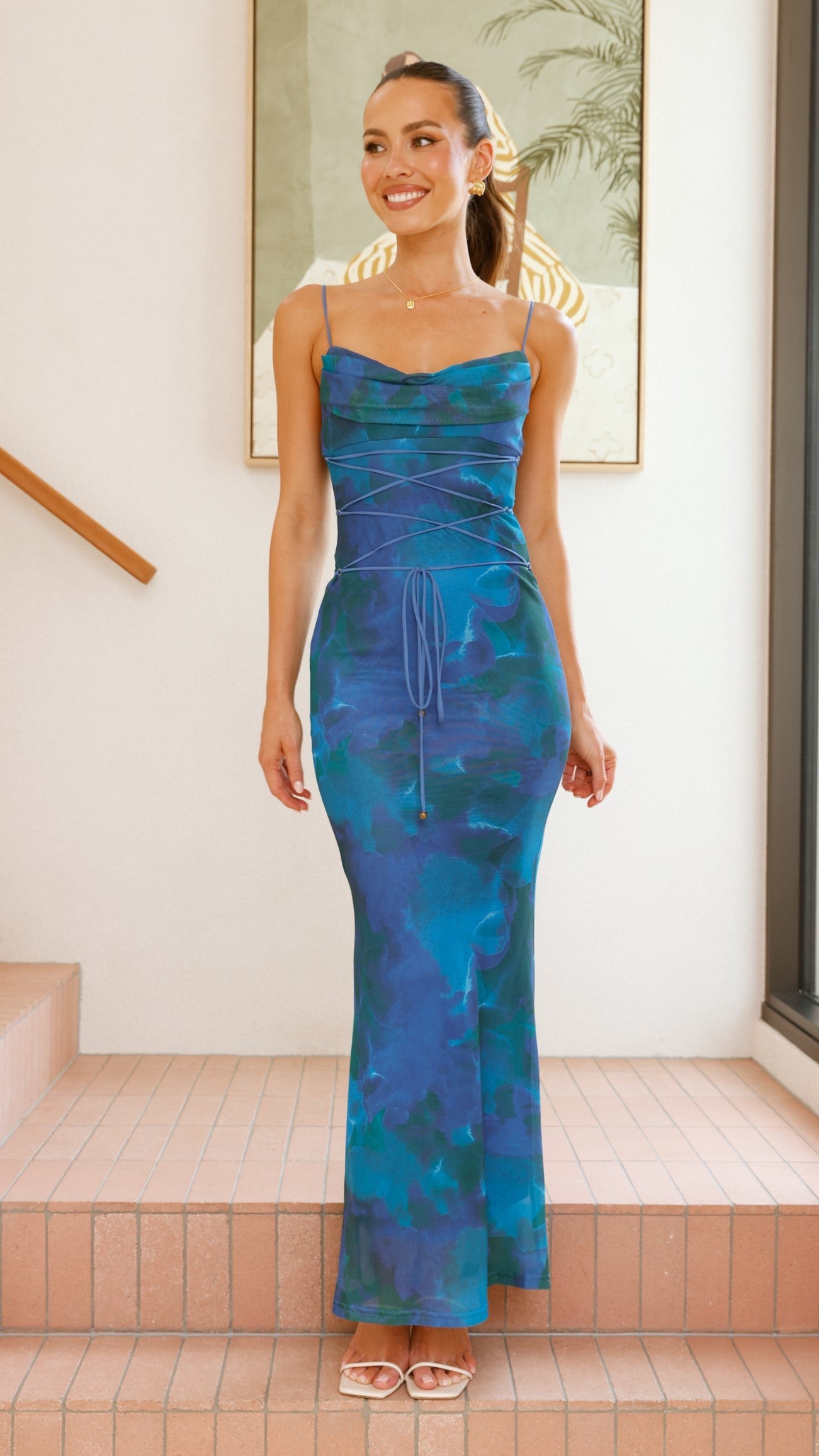 Hanne Maxi Dress - Blue Print