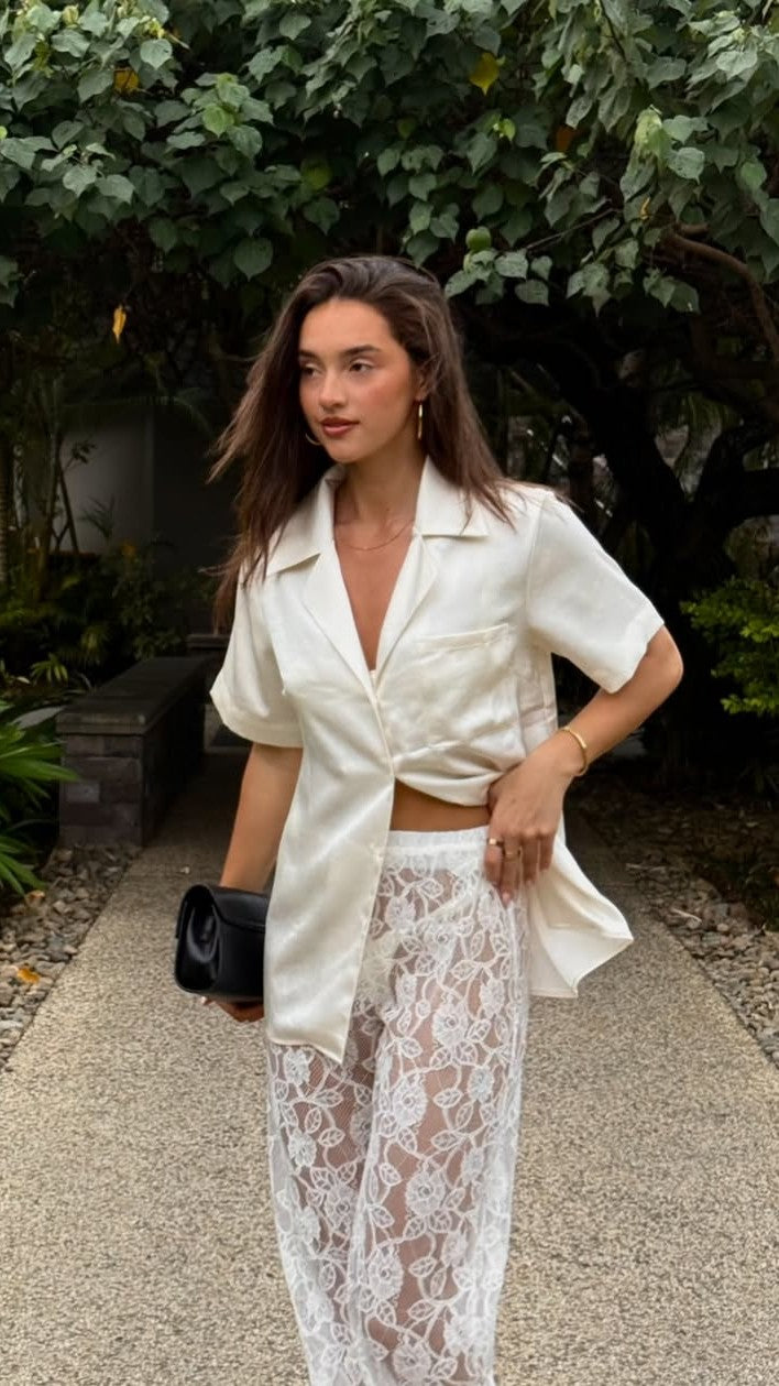 Courtney Button Up Shirt - Cream