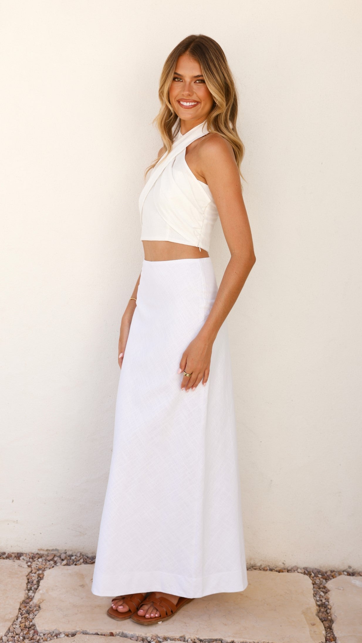 Jayme Midi Skirt - White