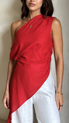 Malena Tunic Top - Red