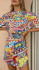 Brizzie Mini Dress - Phaedra Print