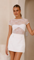 Kaylee Lace Top - White