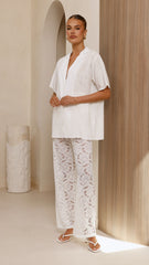 Azura Shirt And Pants Set - White