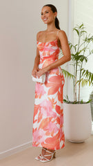 Ashley Maxi Dress - Pink/Orange Floral