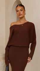 Iluka Knit Top - Chocolate