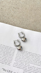 Varick Heart Earrings - Silver