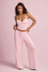 Ivelle-Modal Mid-Rise Pyjama Trousers in Baby Pink
