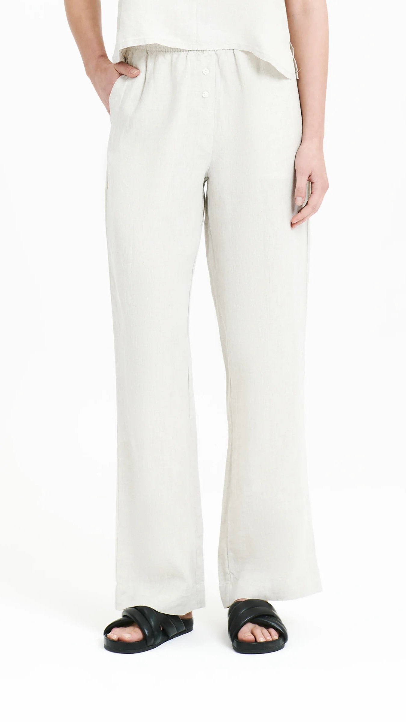 Linen Lounge Pant - Natural