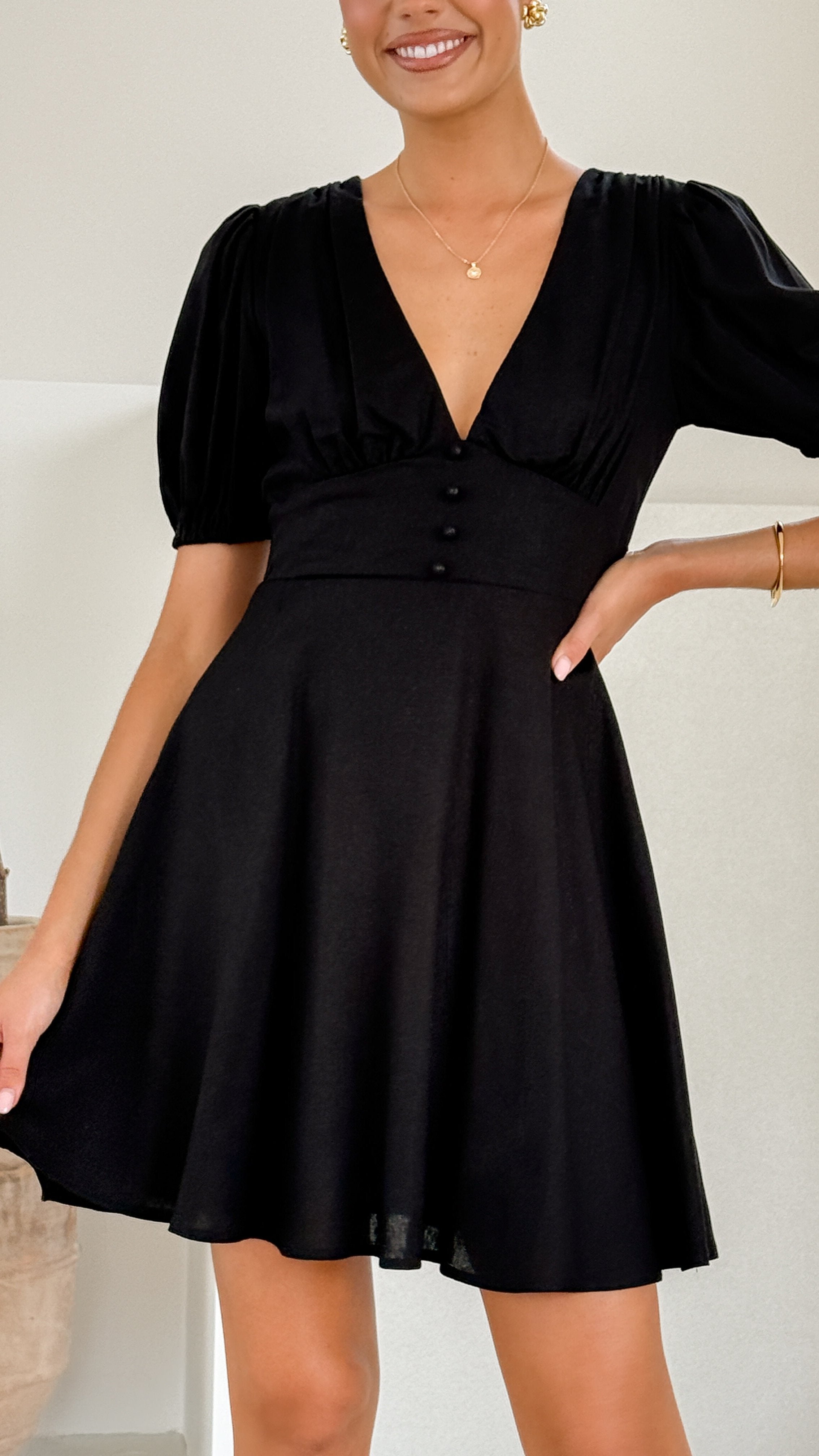 Melea Mini Dress - Black
