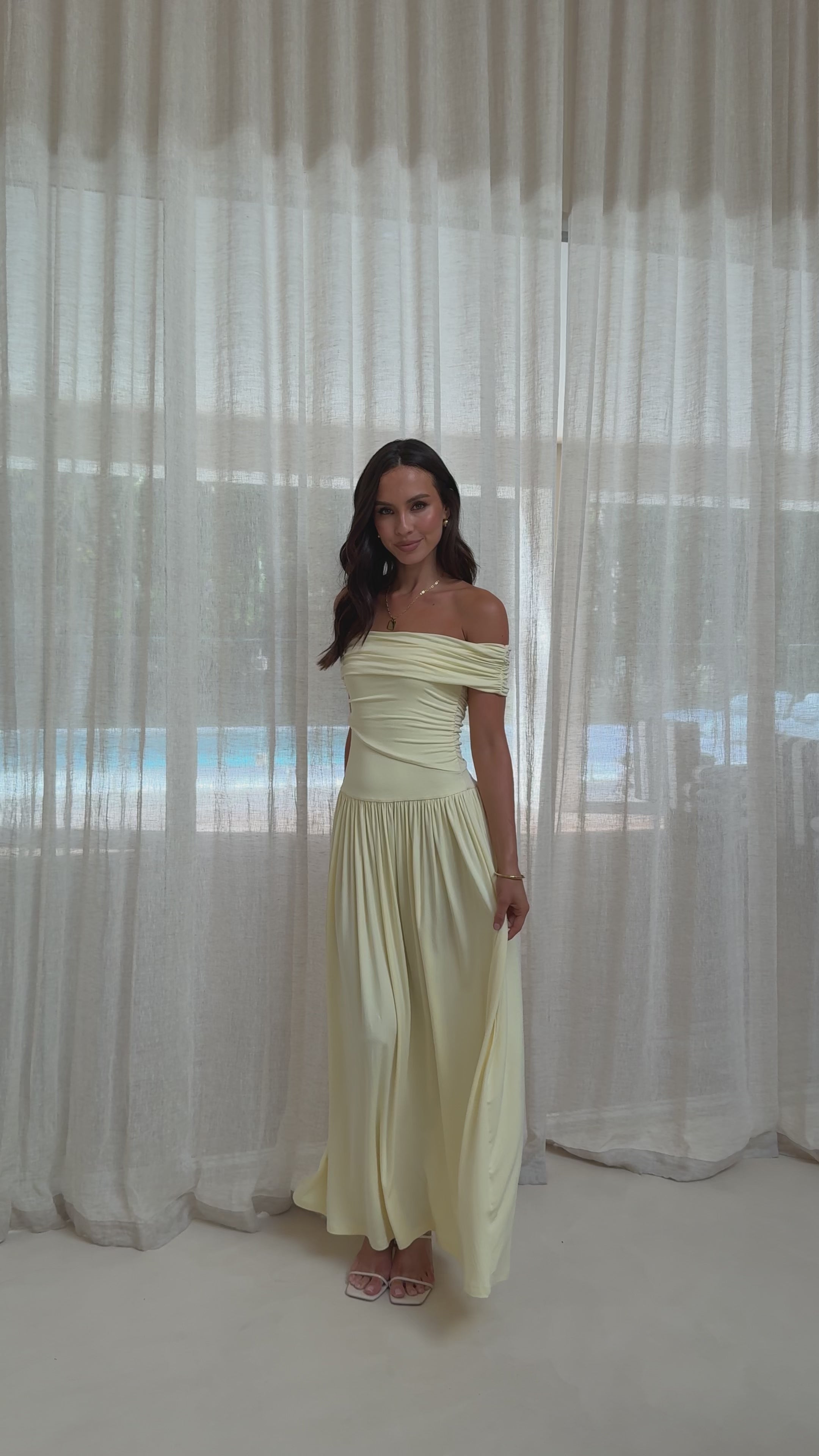 Manalla Maxi Dress - Lemon