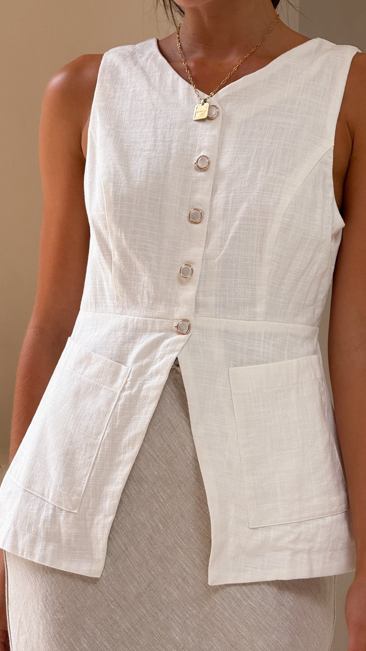 Amber Top - White