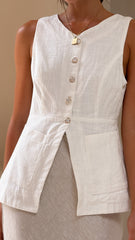 Amber Top - White