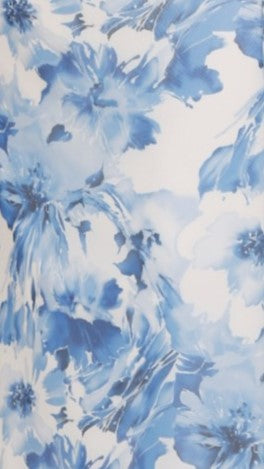 Zinnia Midi Dress - Blue Floral