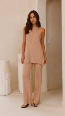 Megan Knit Pants - Camel