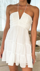 Taffeta Mini Dress - White
