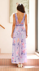 Anita Maxi Dress - Lilac Floral