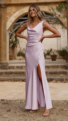 Iris Asymmetrical Maxi Dress - Lilac
