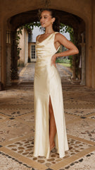 Iris Asymmetrical Maxi Dress - Yellow