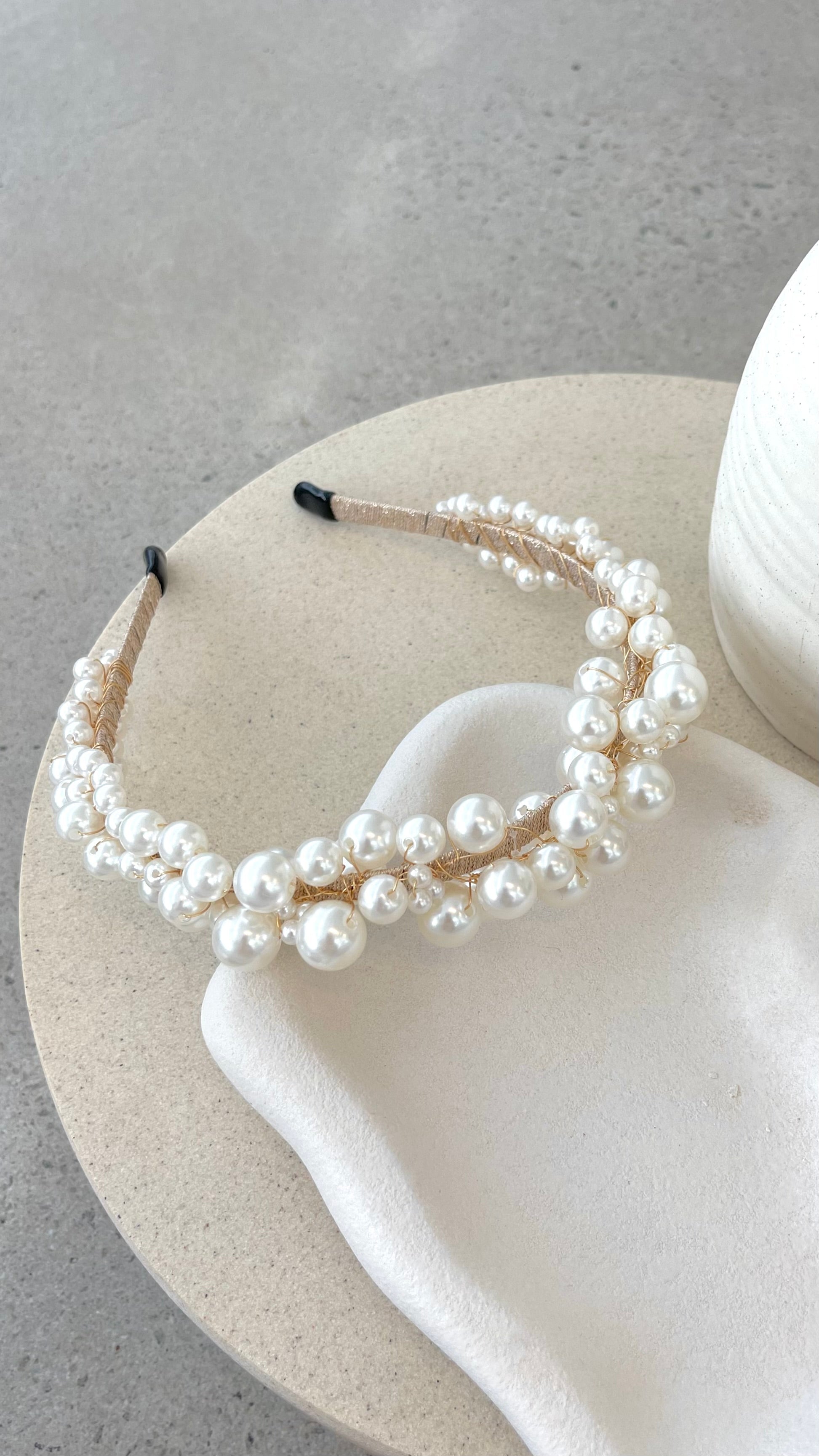 Rochelle Headband - Pearl