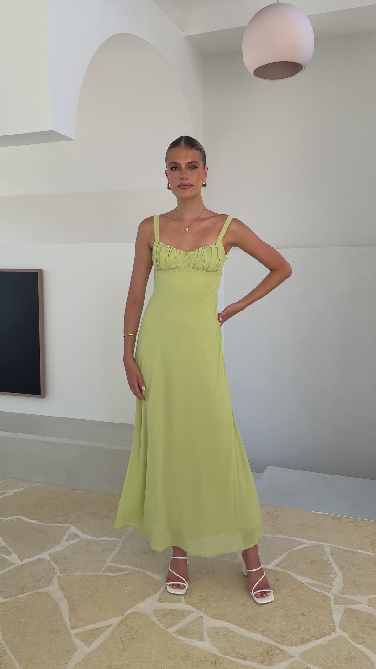 Margo Midi Dress - Lime