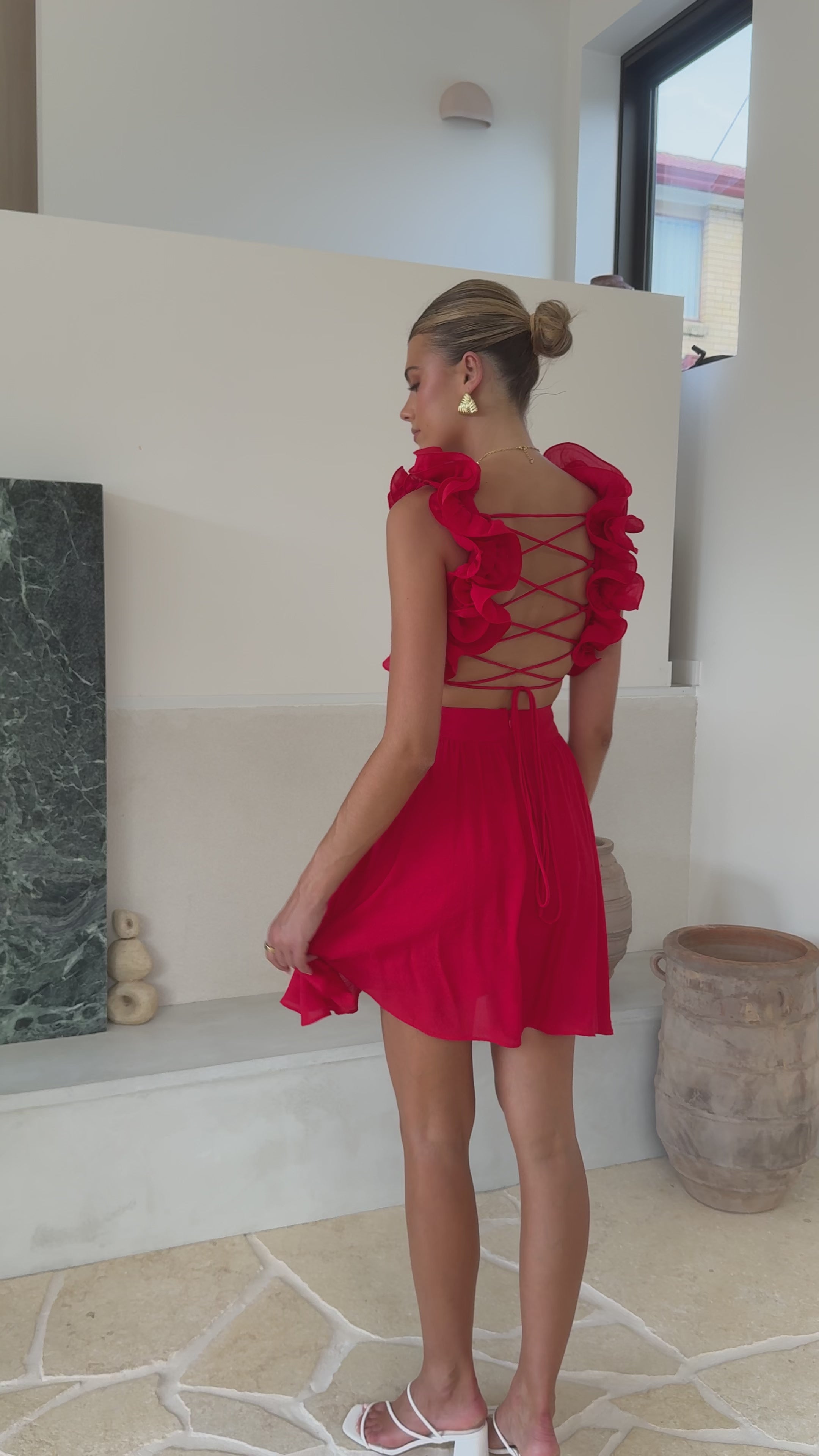 Galilhai Mini Dress - Red