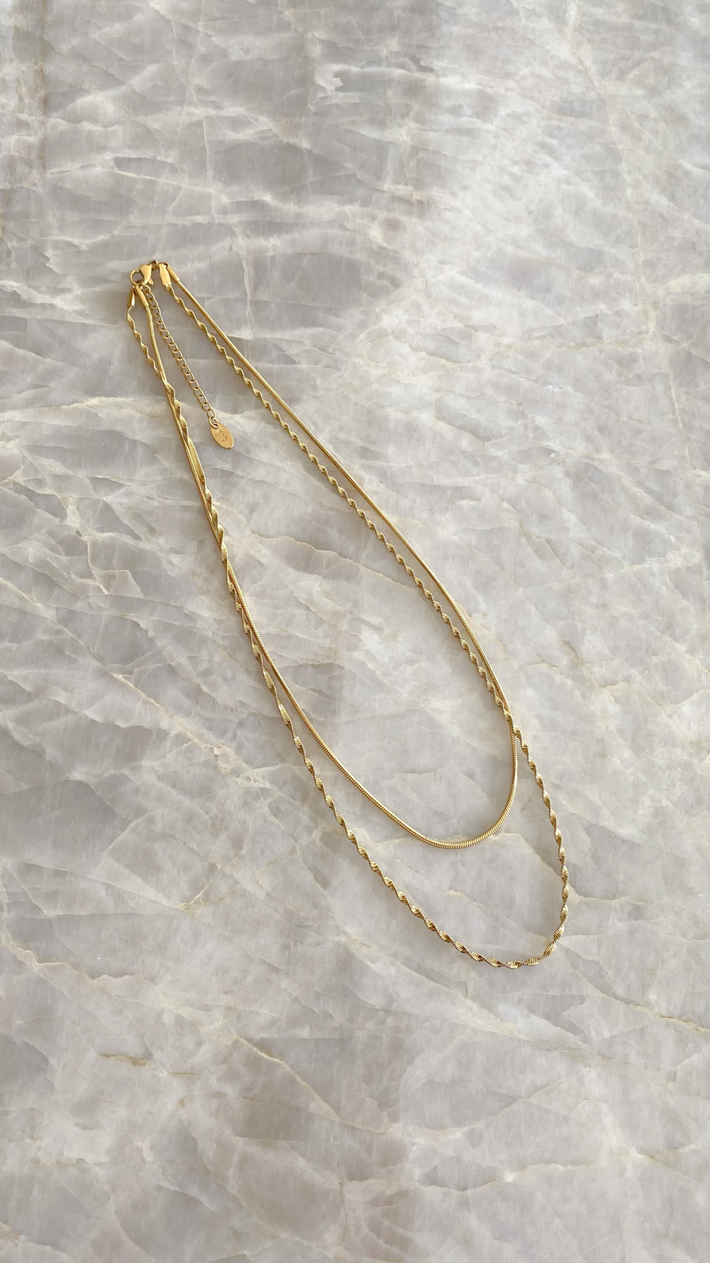 Sarah Twist Necklace Set - Gold