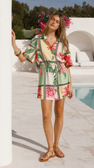 Tarika Mini Dress - Tropical Bloom