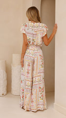 Avery Wide Leg Pants - Leah Print