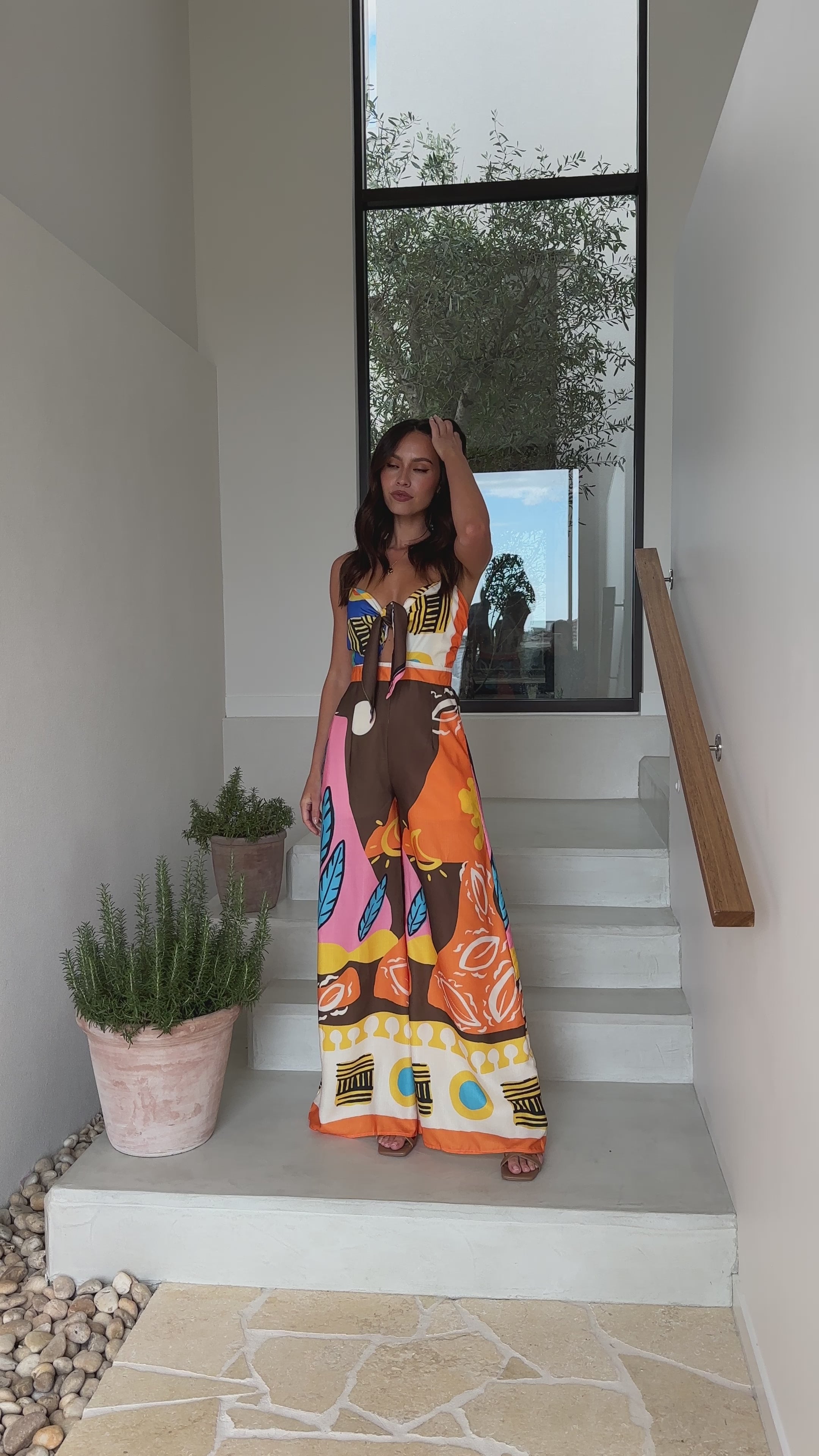 Teresa Jumpsuit - Brown/Orange