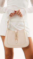 Alix Shoulder Bag - Chalk Crinkle Patent