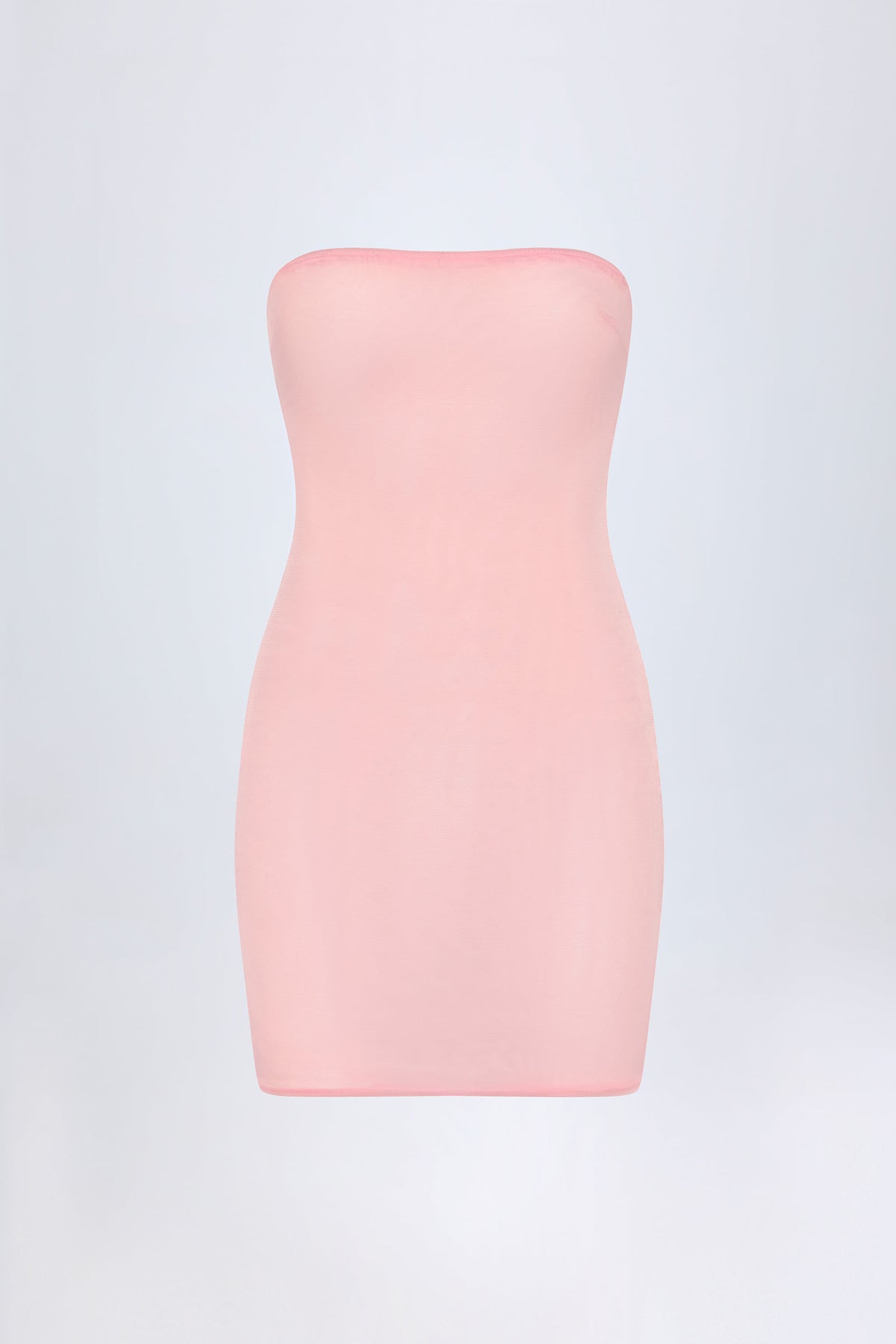 Intimates-Soft Mesh Mini Slip Dress in Pink