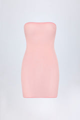 Intimates-Soft Mesh Mini Slip Dress in Pink