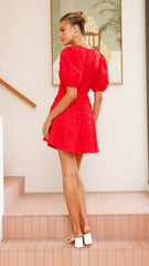 Calanthe Mini Dress - Red