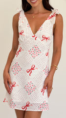 Tullie Mini Dress - Sweet Bow Pink