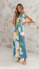 Cairo Button Up Vest - Blue Orchid