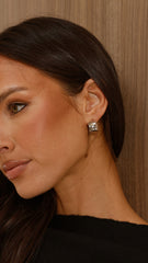 Erin Hoop Earrings - Silver