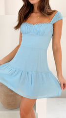 Pascah Mini Dress - Blue