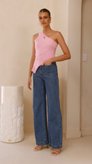 Alyssia One Shoulder Top - Pink