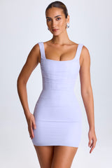 Brittany-Draped Corset Mini Dress in Soft Lilac
