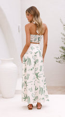 Zafrina Halter Top - Green Palm