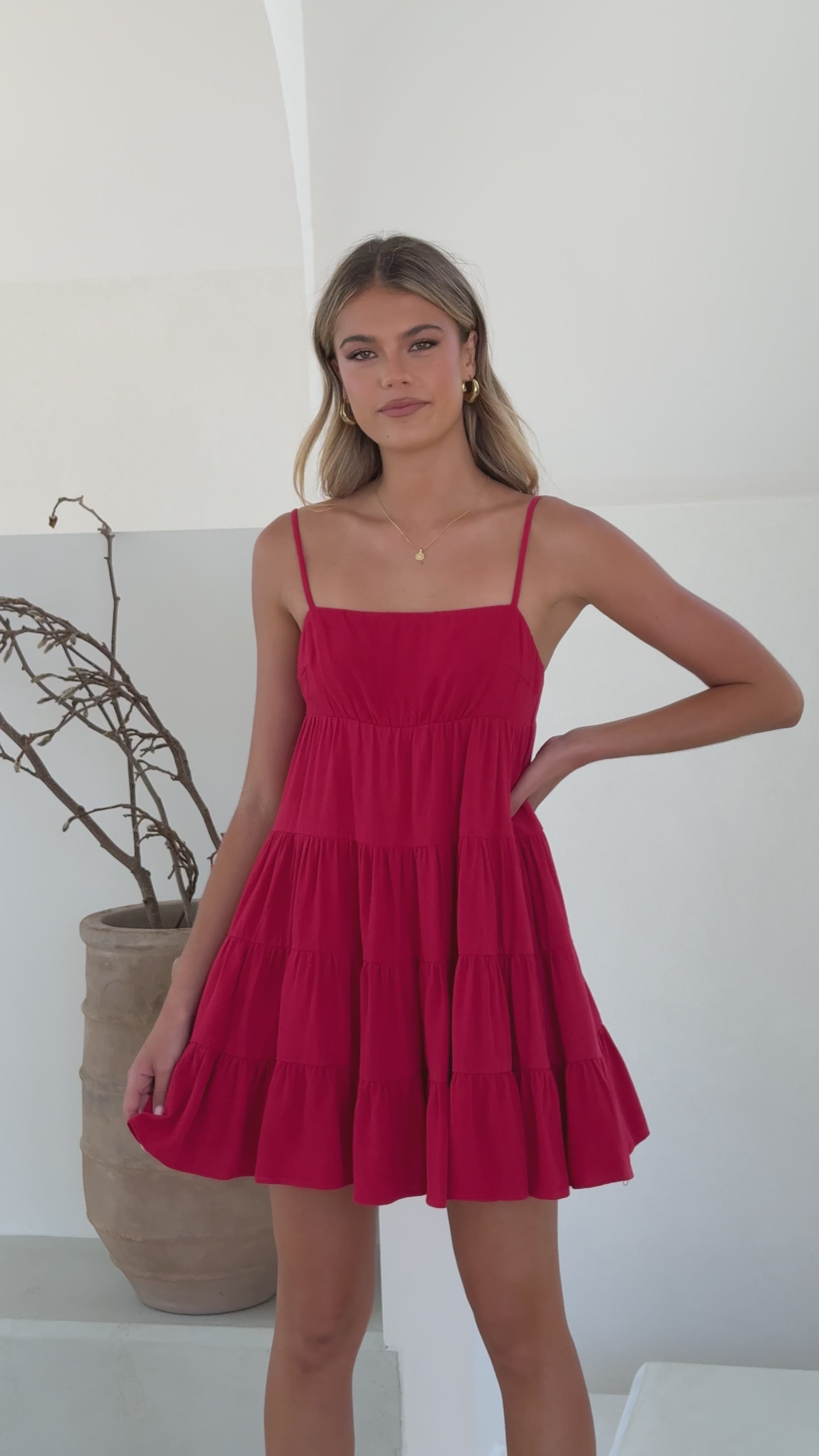 Maddison Mini Dress - Red