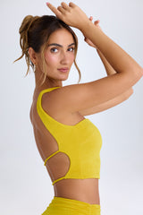 Khai-Choker-Detail Bandeau Top in Buttercup