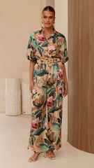Becca Wide Leg Pants - Mocha Rose