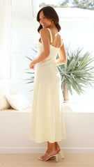 Romy Maxi Dress - Yellow / White