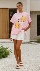 Las Fruitas Top - Pink