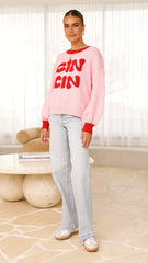 Cin Cin Sweater - Pink / Red