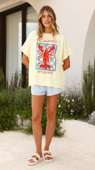 Capri Aragosta Top and Shorts Set - Yellow/Blue