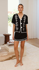 Easton Mini Skirt - Black / White