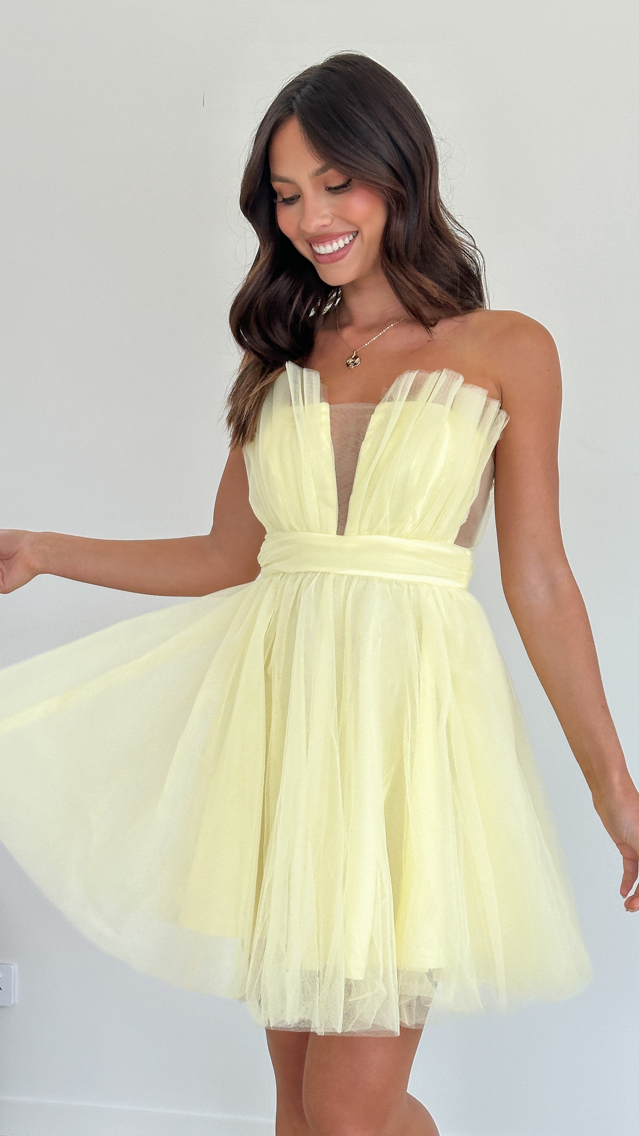 Mylee Mini Dress - Yellow