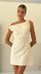 Ebbe Mini Dress - Yellow Floral